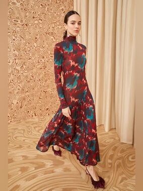 Ulla Johnson Fernanda Ametrine Maxi Dress in Orange Size L